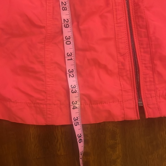 COLE HAAN W's Crinkled cotton/nylon rain coat /Size: M Red - Picture 4 of 9